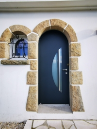 Installation d'une porte d'entrée Bois/Alu à Carquefou (44470)